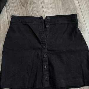 Forever 21 Black Button-Front Mini Skirt